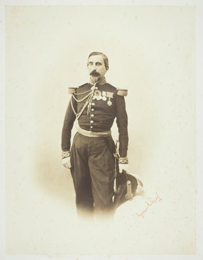 Zonder titel [Franse officier] door Gustave Le Gray