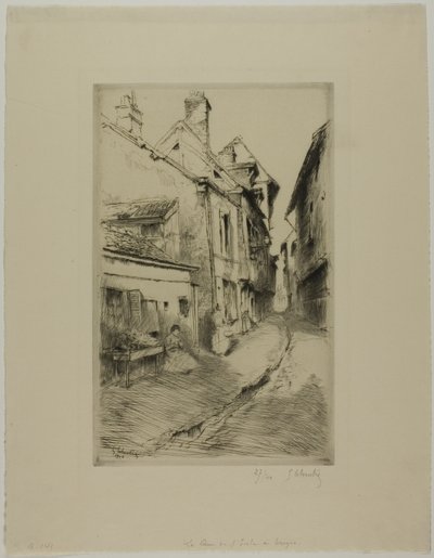 De Schoolstraat, Troyes door Gustave Leheutre