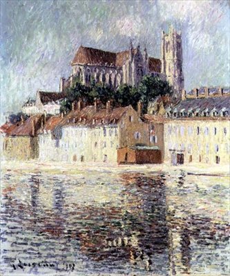 Kathedraal van Auxerre door Gustave Loiseau