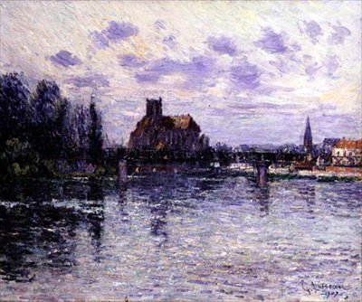 Kathedraal van Auxerre door Gustave Loiseau