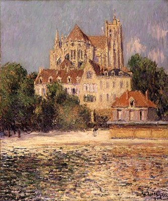 Kathedraal van Auxerre door Gustave Loiseau