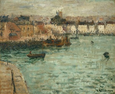Voor de Haven van Dieppe door Gustave Loiseau
