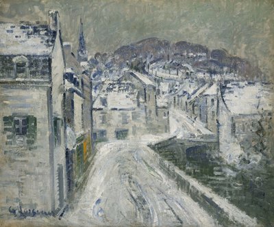 Sneeuw in Pont-Aven, 1922 door Gustave Loiseau