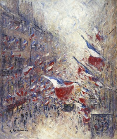 De Veertiende Juli in Parijs door Gustave Loiseau