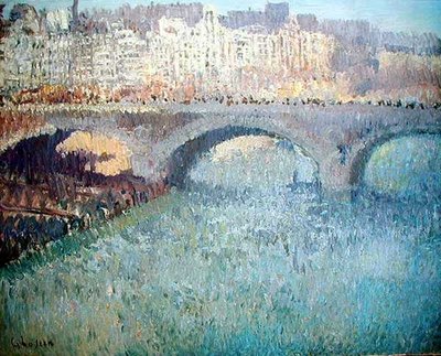 Uitzicht op de Pont Neuf door Gustave Loiseau