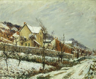 Dorp in de sneeuw, 1911 door Gustave Loiseau