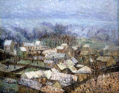 Winter in Pontoise door Gustave Loiseau