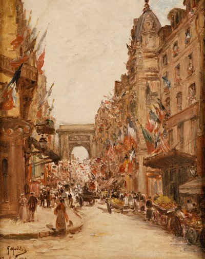 Bastille Dag door Gustave Madelein