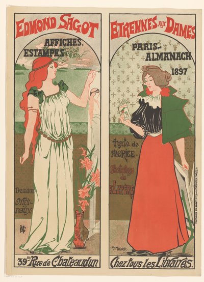 Affiche van Edmond Sagot door Gustave Marie