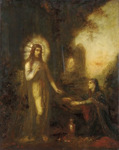 Christus en Maria Magdalena (Noli Me Tangere) c.1889 door Gustave Moreau