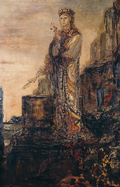 Helena op de wallen van Troje door Gustave Moreau
