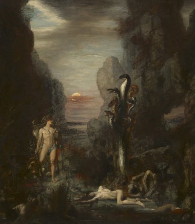 Hercules en de Lernaeaanse Hydra, 1875-76 door Gustave Moreau