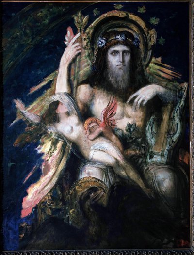 Jupiter (Zeus) en Semele (verbrand) door Gustave Moreau door Gustave Moreau
