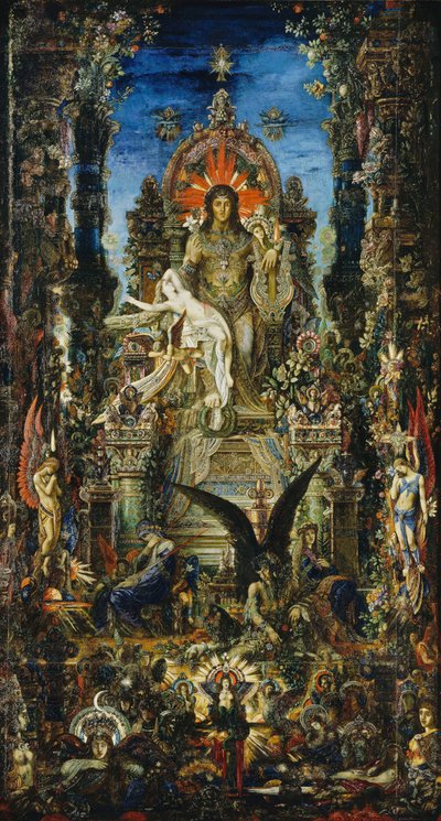 Jupiter en Semele, 1894-95 door Gustave Moreau