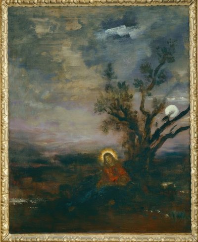 Christus in de Hof van Olijven door Gustave Moreau
