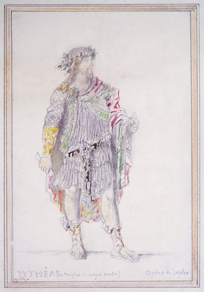 Pythéas, samenzweerder en dronken parasiet, personage uit Opéra de Sapho door Gustave Moreau