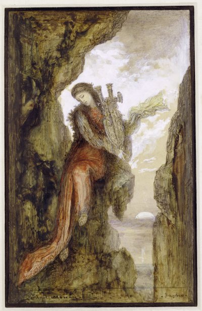Sappho op de Klif door Gustave Moreau