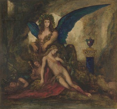 Sfinx in een grot Dichter, koning en krijger door Gustave Moreau