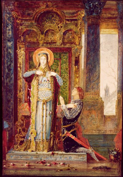 St. Elisabeth van Hongarije, of Het Wonder van de Rozen, 1879 door Gustave Moreau