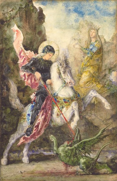 Sint Joris en de draak, 1869 door Gustave Moreau