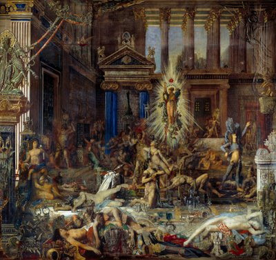 De vrijers Verhaal van de Homerus Odyssee over het bloedbad van de vrijers van Penelope bij de terugkeer van Odysseus door Gustave Moreau