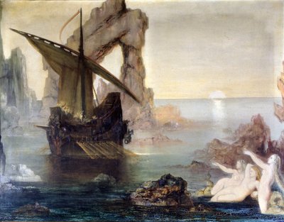 Odysseus en de Sirenen door Gustave Moreau. door Gustave Moreau