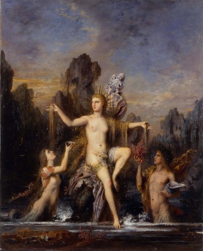 Venus die uit de zee oprijst (Venus Anadyomene) door Gustave Moreau