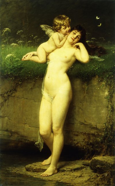Venus en Cupido door Gustave Popperitz