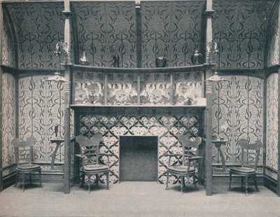 Ingle-Nook ontworpen door G. Serruier, 1898 door Gustave Serrurier Bovy