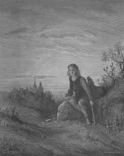 Dick Whittington Luistert Naar De Klokken Van Highgate door Gustave after Dore