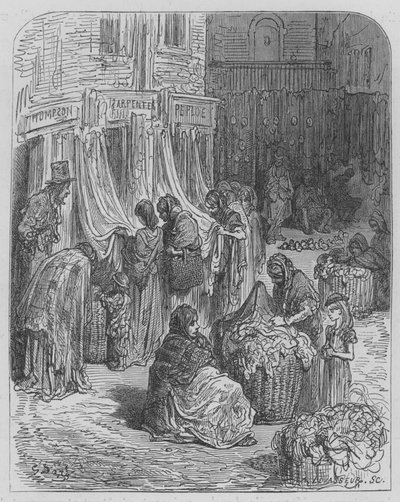 De voddenmarkt door Gustave after Dore
