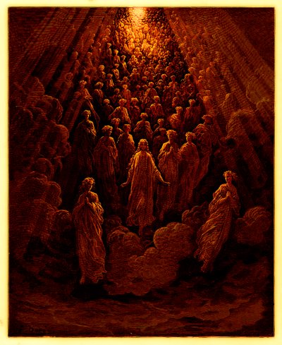 De Engelen op de Planeet Mercurius, illustratie uit The Dore Gallery, gepubliceerd ca. 1890 door Gustave after Dore