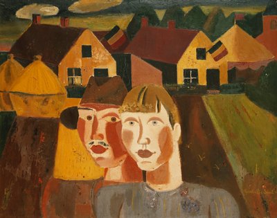 Een Koppel in een Dorp door Gustave de Smet