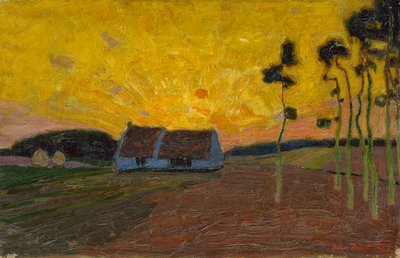 Landschap in Sint-Martens-Latem door Gustave de Smet