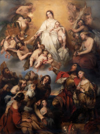 Onze-Lieve-Vrouw van de Berg Karmel door Gustave or Gustaaf Wappers