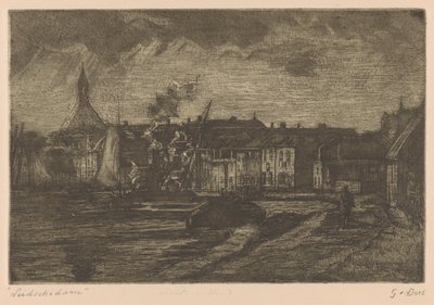 Leidschendam door Gustave van der Does (signed by artist)