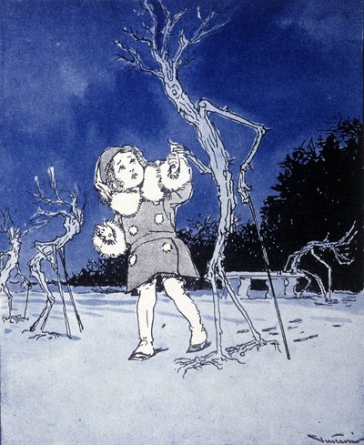 Illustratie voor "La storia di Peter Pan", fabel door James Matthew Barrie door Gustavo Gustavino Rosso