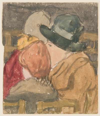 Personages in kerk door Gwen John