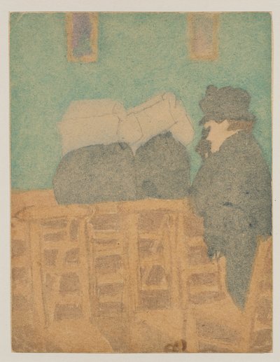 Figuren in de kerk door Gwen John