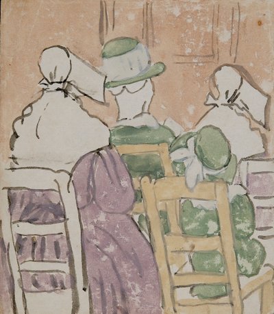 Figuren in de kerk door Gwen John