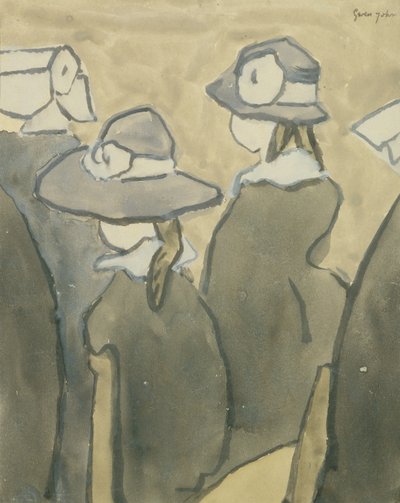 Kleine Meisjes in de Kerk door Gwen John
