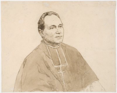 Portret van een kardinaal door Gwen John