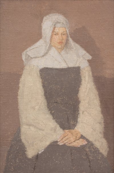 Portret van een jonge non, ca. 1918-19 (olieverf op doek) door Gwen John