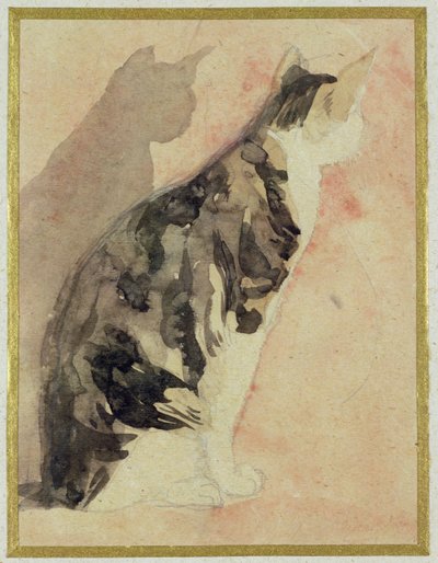 Studie van een kat door Gwen John