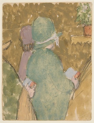 Twee figuren in de kerk door Gwen John