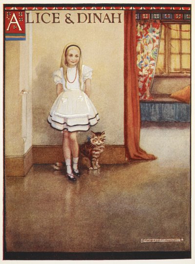 Alice en Dinah de cyperse kat door Gwynedd M. Hudson