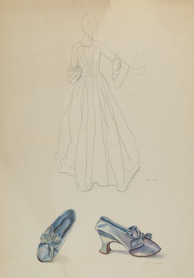 Jurk en pantoffel, ca. 1936 door Gwyneth King