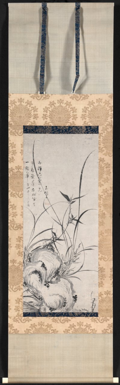 Rots, Bamboe en Orchideeën, late 1300s-vroege 1400s door Gyokuen Bompo