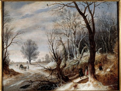 Sneeuwlandschap door Gysbrecht Lytens or Leytens