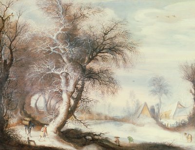 Winterlandschap door Gysbrecht Lytens or Leytens